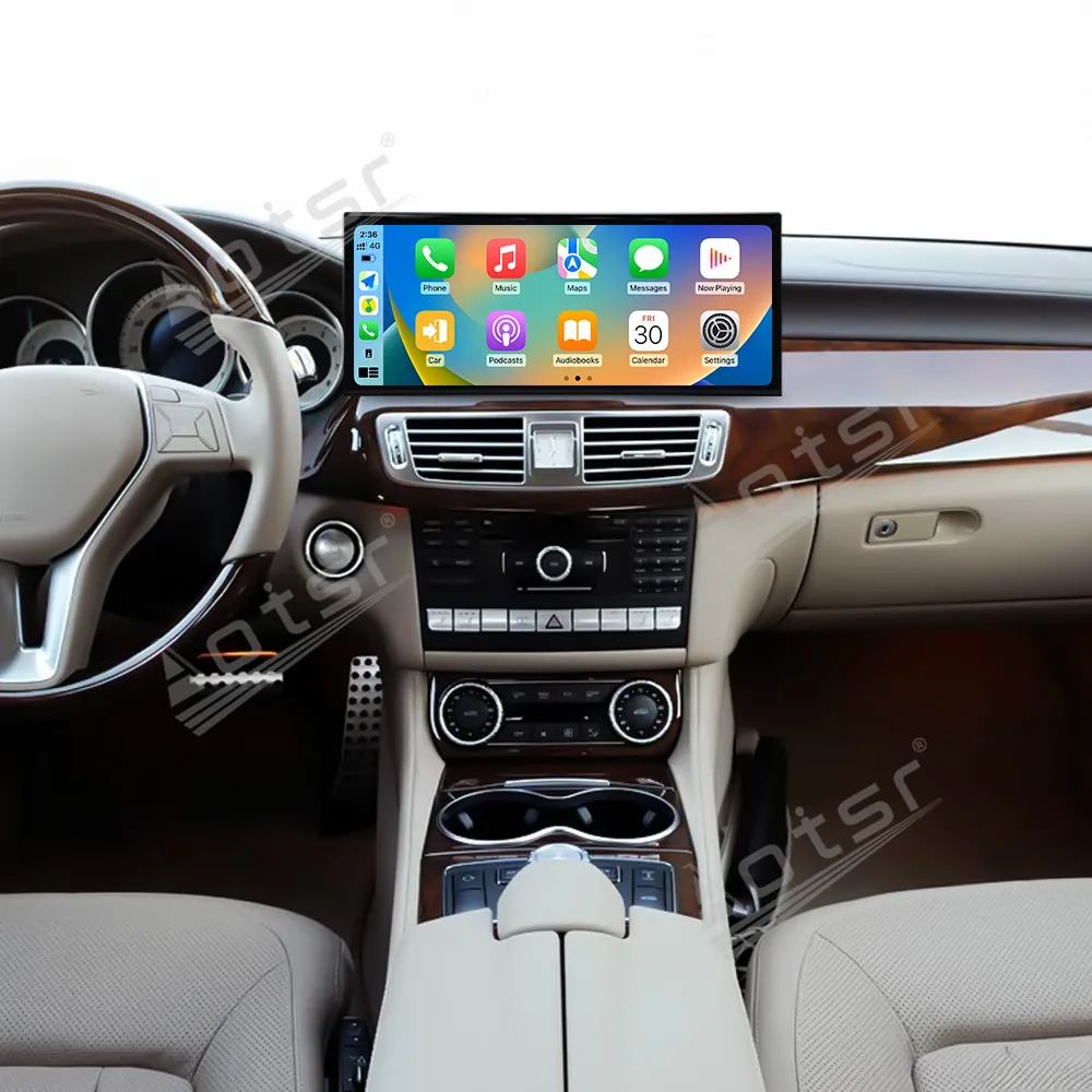 أندرويد 14 15.8 بوصة لمرسيدس CLS W218 2012-2015 وسائط السيارة نظام تحديد المواقع مشغل وسائط متعددة راديو السيارة مسجل شرائط الصوت رئيس وحدة Aut #1