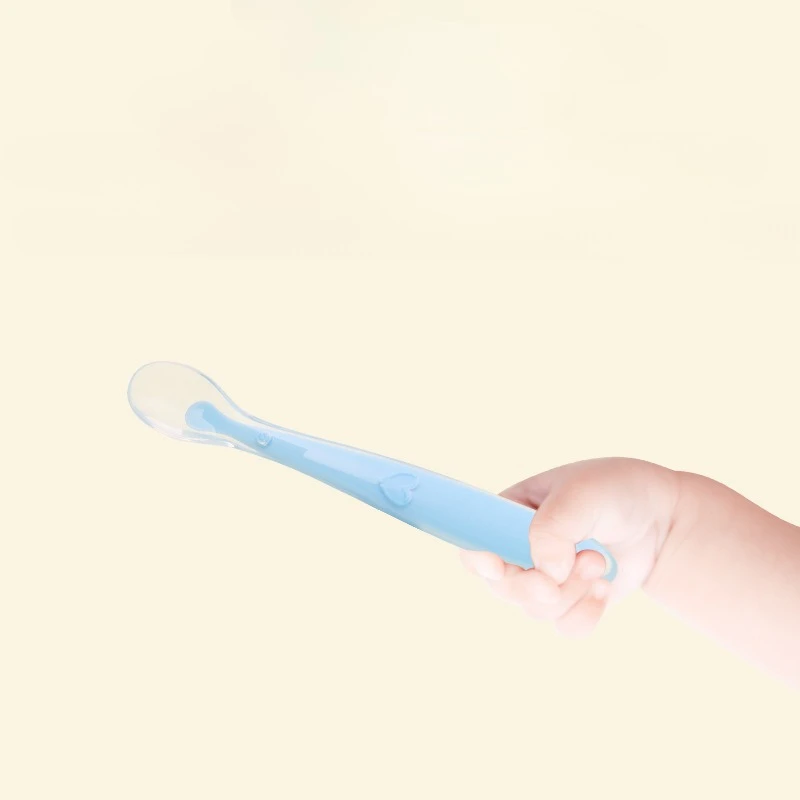 Baby Spoons Soft Silicone Toddler Complementary Food Feeding Training Spoon for Infants Soft Resistant Baby Items Детская Посуда