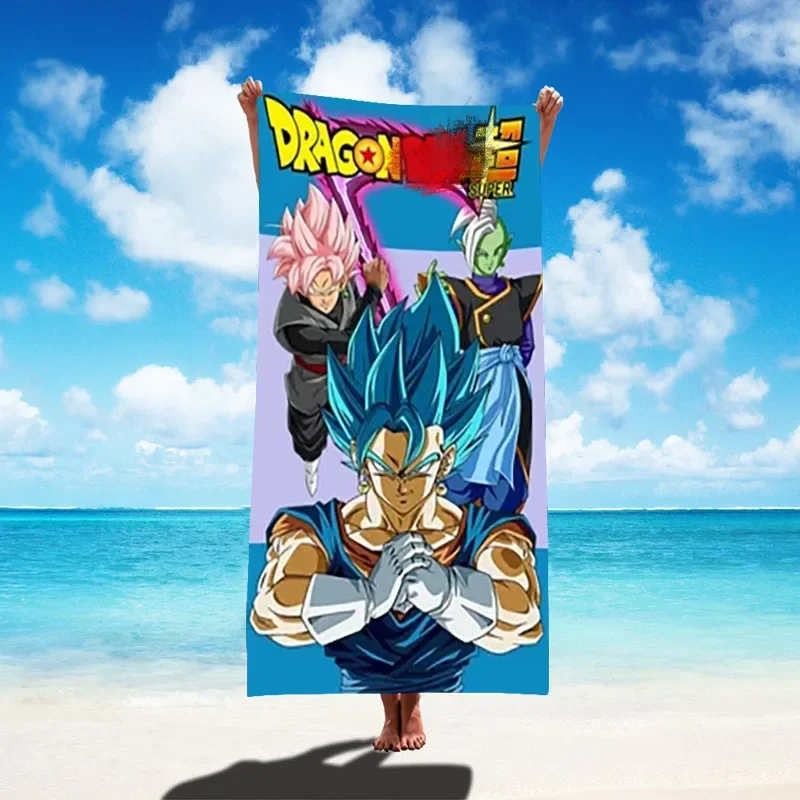 ผ้าเช็ดตัวชายหาด goku ขนาด75*150ซม. ผ้าเช็ดตัวลายการ์ตูน, ผ้าเช็ดตัวสำหรับเช็ดหน้าห้องน้ำของขวัญสำหรับทุกเพศ