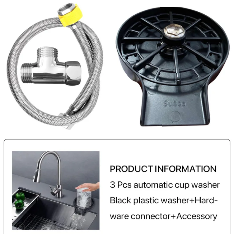 Cup washer cup high-pressure faucet automatic multi-angle rinse milk tea commercial bar sink faucet bathroom accessories set