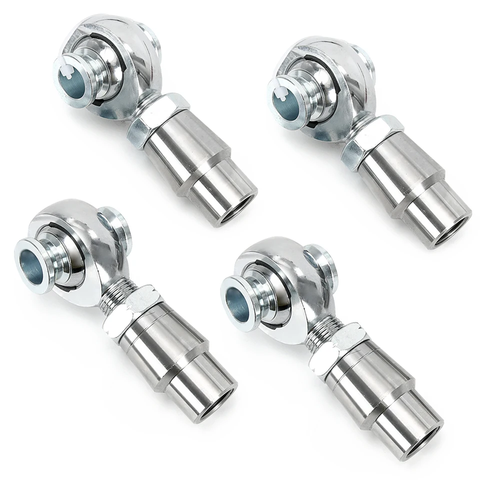 

2 пары 3/4-16 x 3/4 отверстия для левой и правой резьбы Heim, комплект наконечников стержня с хромолическими шарнирами 750 дюймов, переходник для круглой трубки