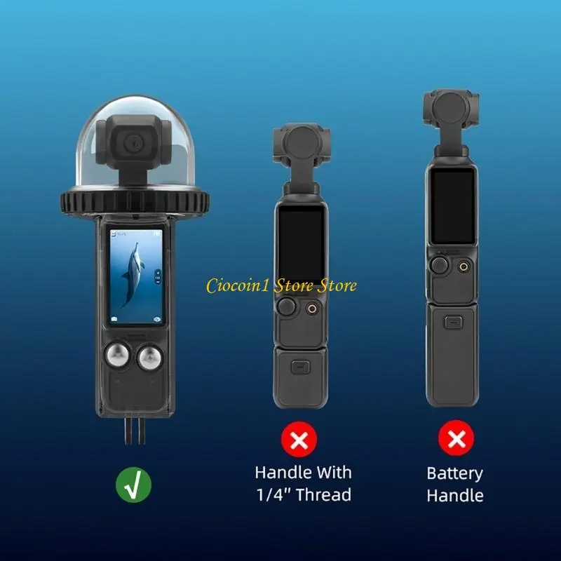 A3PC Waterproof Case Diving Housing Case for Pocket 3 Action Camera, 40Meters/131.2ft Depth Rating