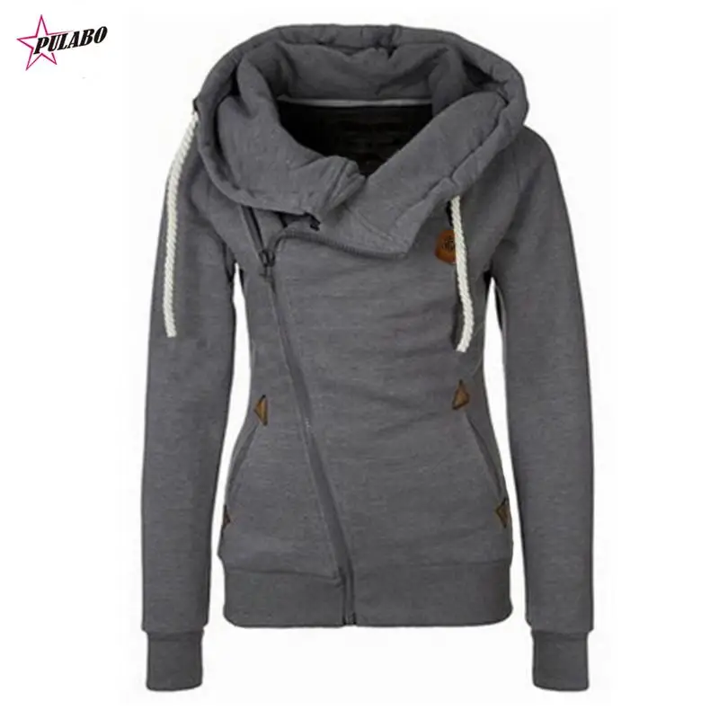 PULABO Spring Zipper Warm Fashion Hoodies Women Long Sleeve Hoodies Jackets Hoody Jumper Overcoat Outwear Female Sweatshirts