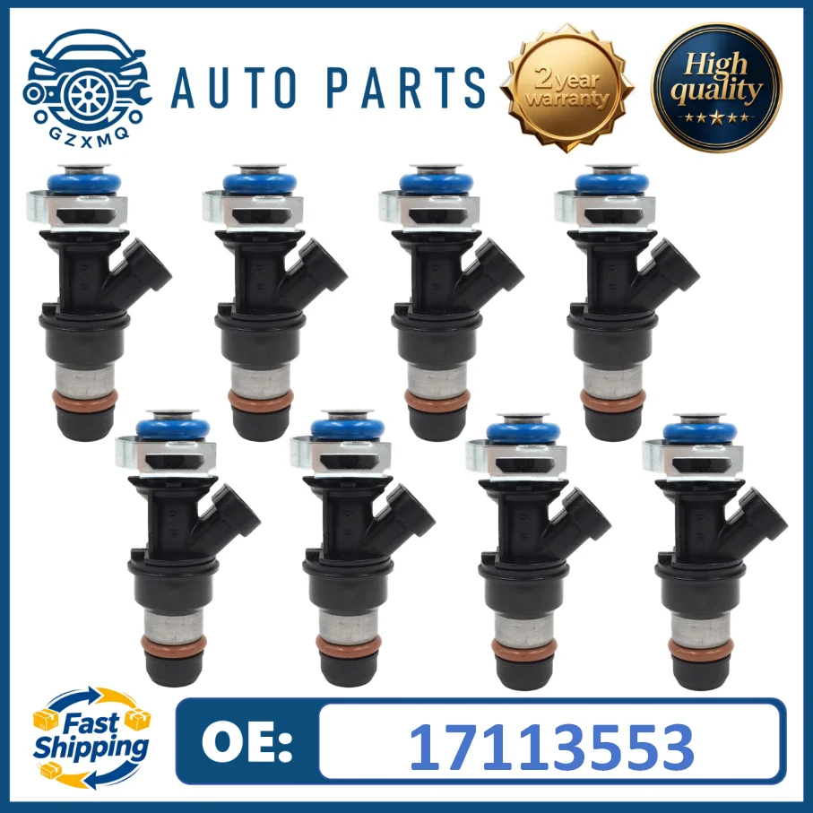 8pcs 17113553 Fuel Injectors For Cadillac Escalade ESV EXT Chevy Silverado GMC Yukon Savana Sierra 1500 2500 3500 4.8L 5.3L 6.0L
