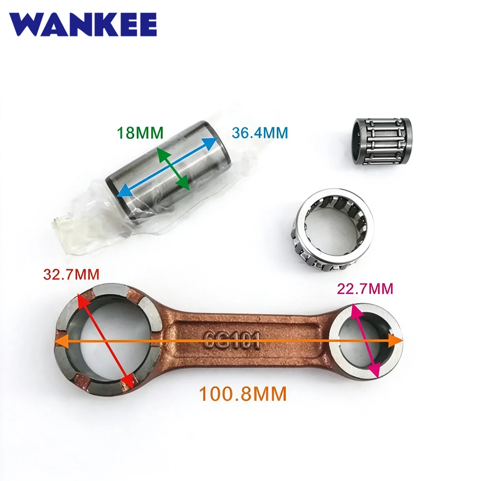 Connecting Rod Kit 6G1-11651 6G1-11651-00 for Yamaha Outboard Motor 2T 6HP 8HP 6G1 Series