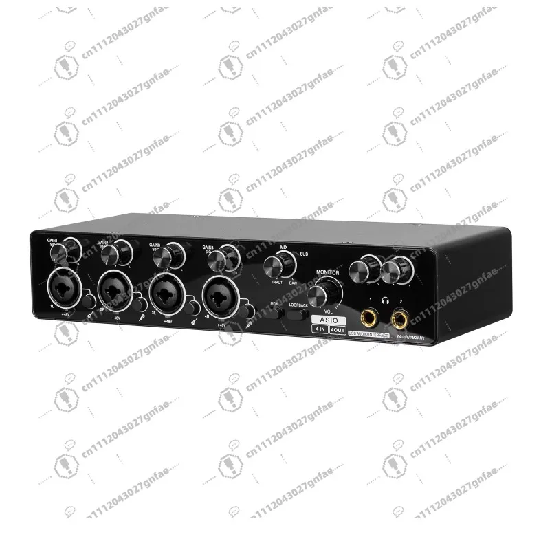 Professional 4-channel USB audio interface sound card with microphone preamplifier ASIO live recording for professional use