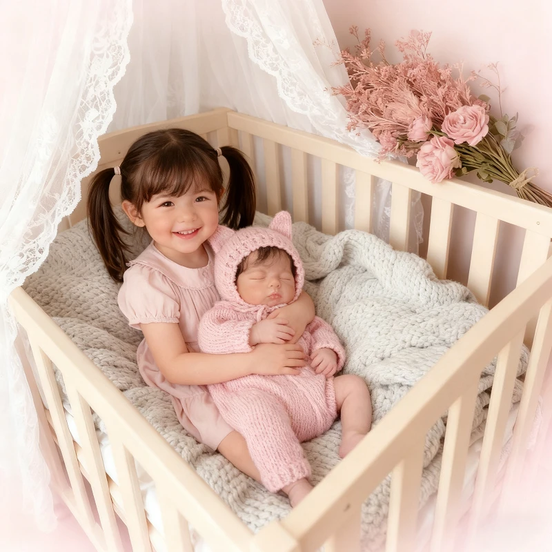 

48cm Loulou Simulated Cute Doll in Full Vinyl Body with Rooted Hair Children's Interactive Playmates