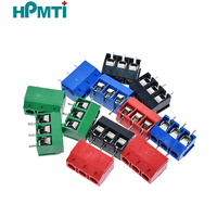10PCS KF301-2P KF301-5.0-2P KF301 Screw 2Pin 5.0mm Straight Pin PCB Screw Terminal Block Connector Black Red Green and Blue