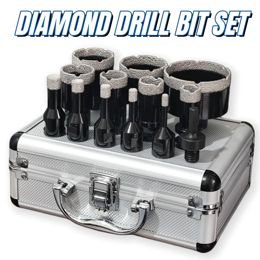 

Diamond Saw Coated Drill Bits Set 6-68mm Hole Saw Kit Drilling for Glass Marble Granite Stone Tile Ceramic Construction Tools