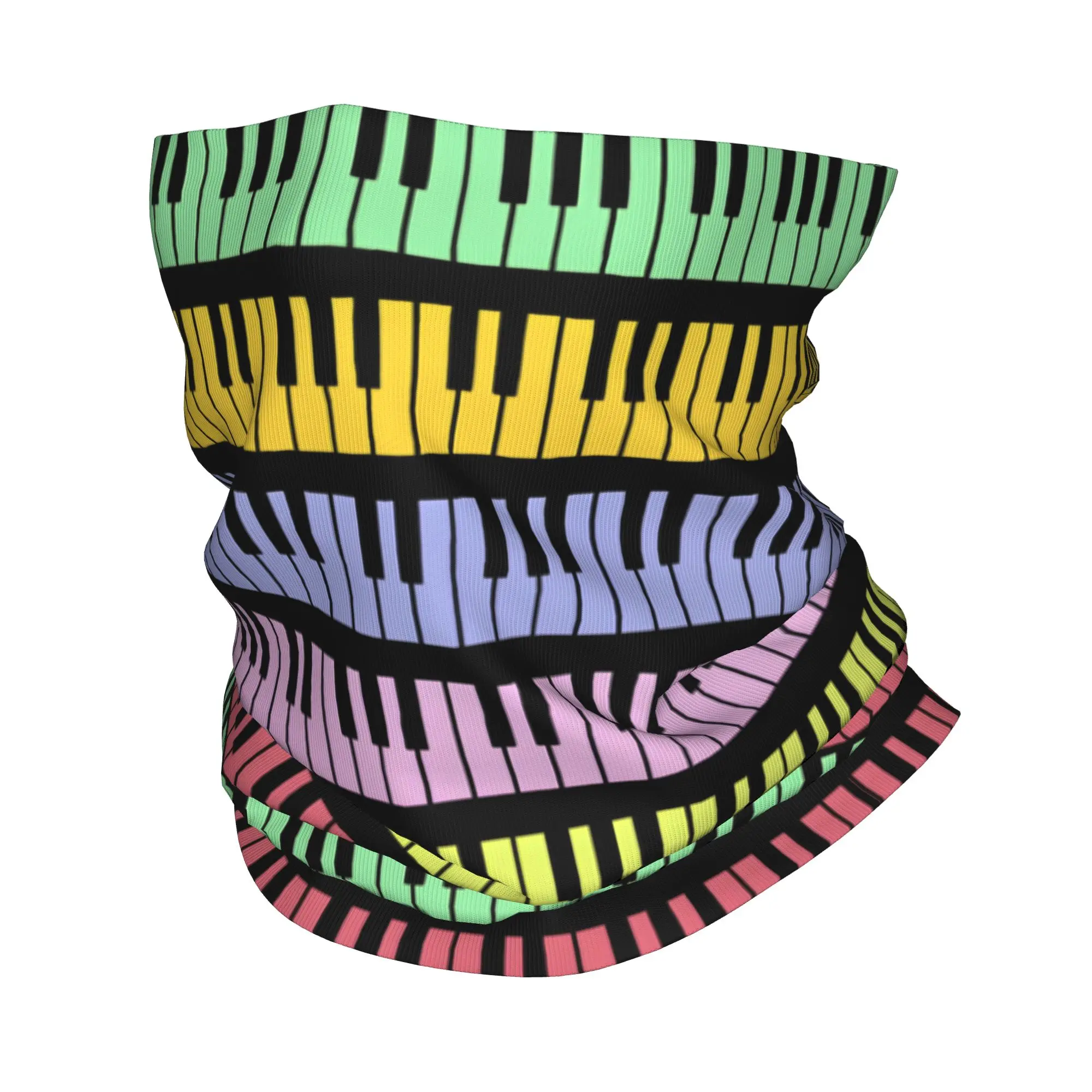 

Custom Rainbow Music Bandana Neck Warmer Men Women Winter Ski Tube Scarf Gaiter Face Cover