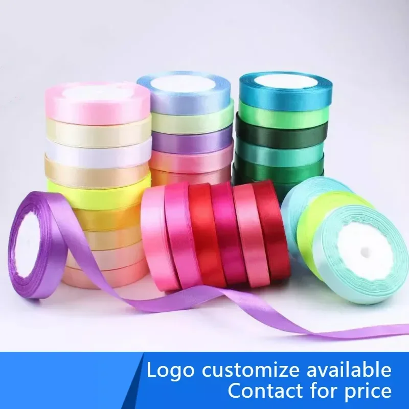 

200 ярдов шелковая атласная лента ручной работы с принтом, рождественские ленты, декоративная подарочная упаковка, свадебные поделки