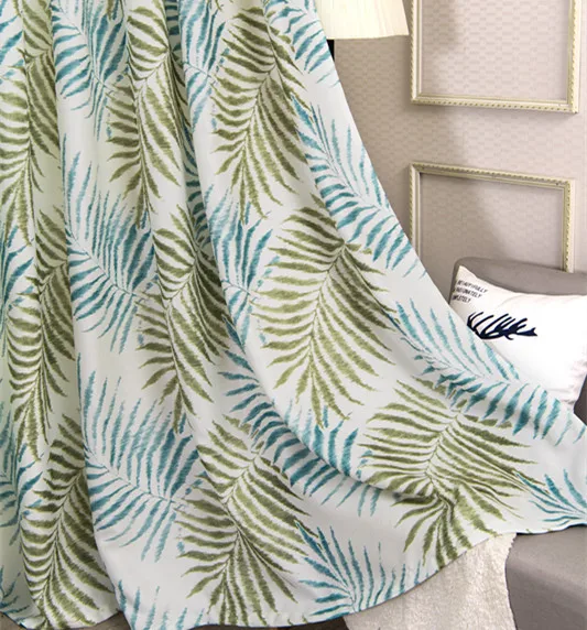 

1PC Velvet Linen Printed Large Tree Leaf Fabric for Living Room, Bedroom, Balcony, Countryside Leaf Curtains, Shading Fabric