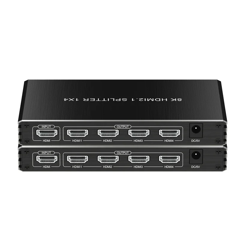 8K@60Hz/4K@120Hz Hdmi Splitter 1x4 VRR HDR Scaler Output SPDIF OUT 4 Port Splitter Hdmi Audio Video 4 Way Splitters