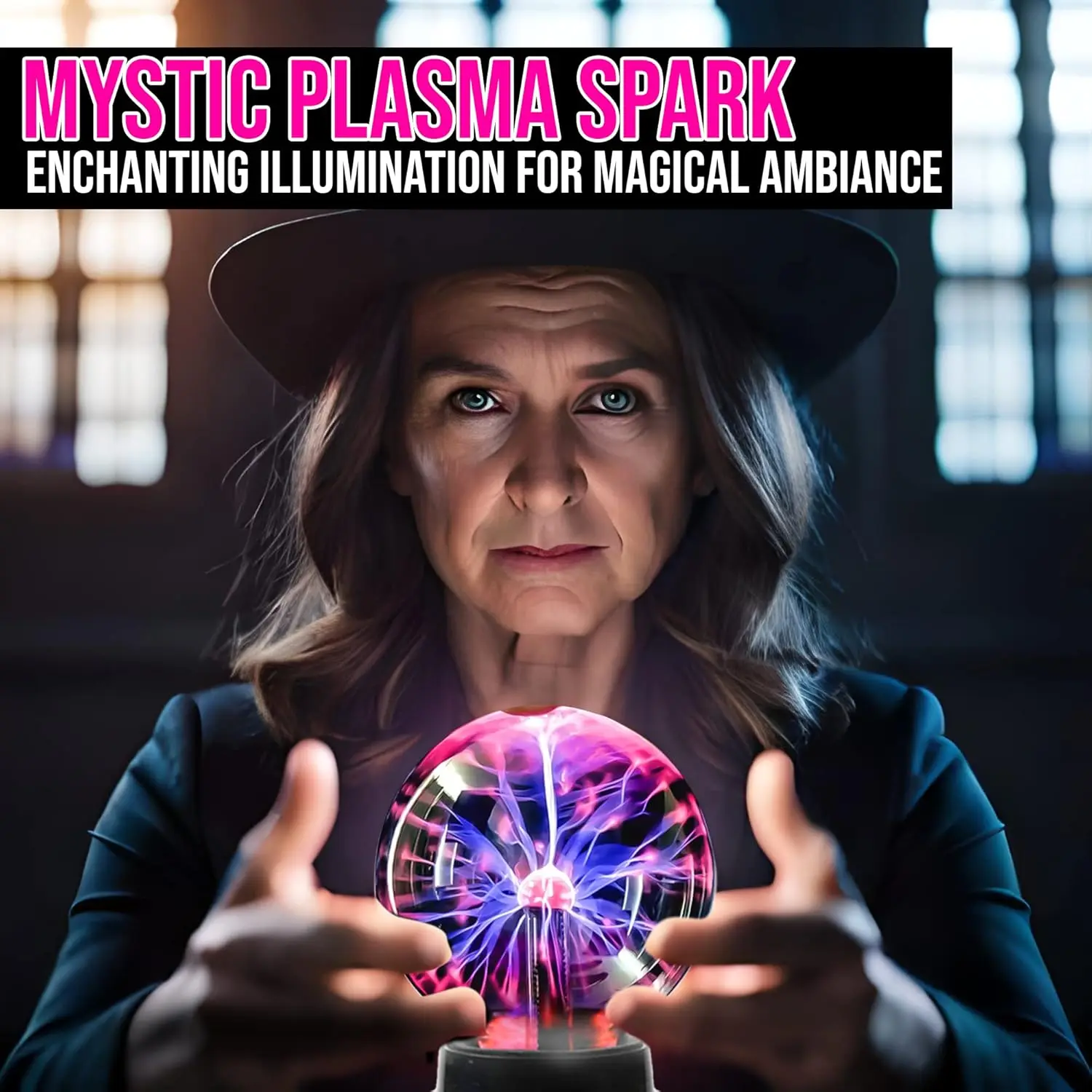 

Plasma Ball Lamp, Activated Static Electricity Globe Electric Lightning Ball, Interactive Sensitive Light, Nebula Thunder Sphere
