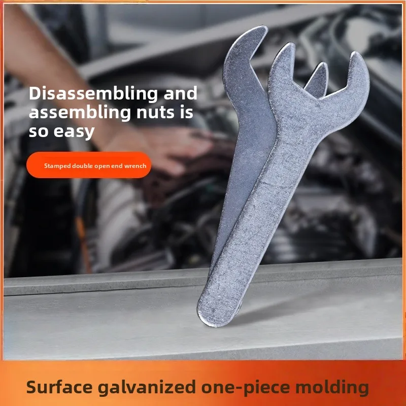 Open Forged Galvanized Stamped Thin Small Wrench A 3 hardware mini Steel Head Household Iron Wrench