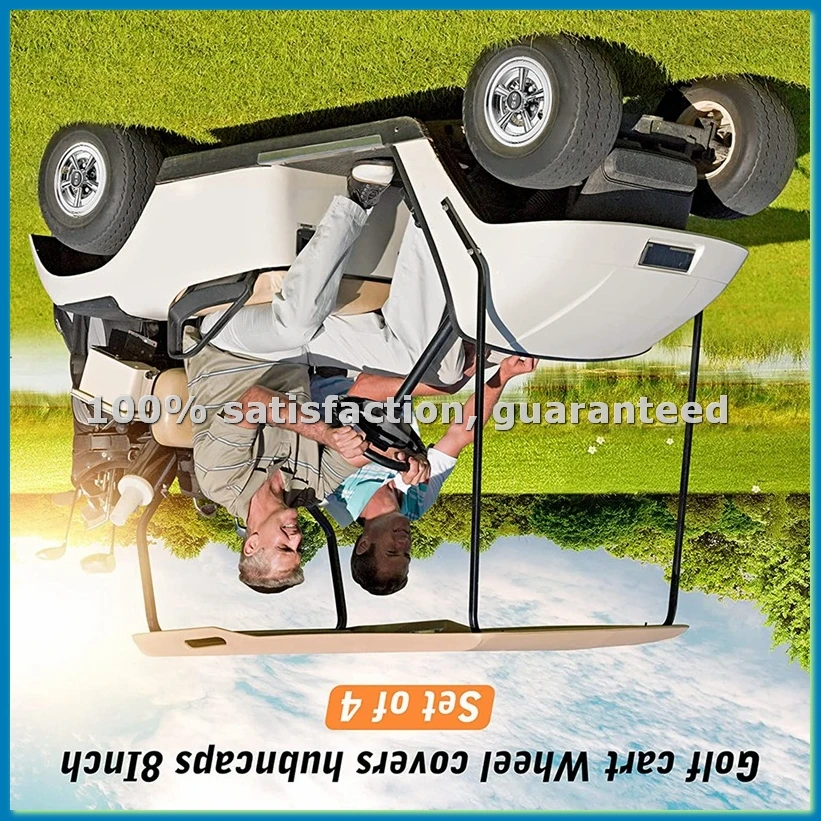 

Комплект из 4 хромированных колпаков для гольф-кара, 8 дюймов, блестящие колпаки на колеса для гольф-каров Club Car - ANKL