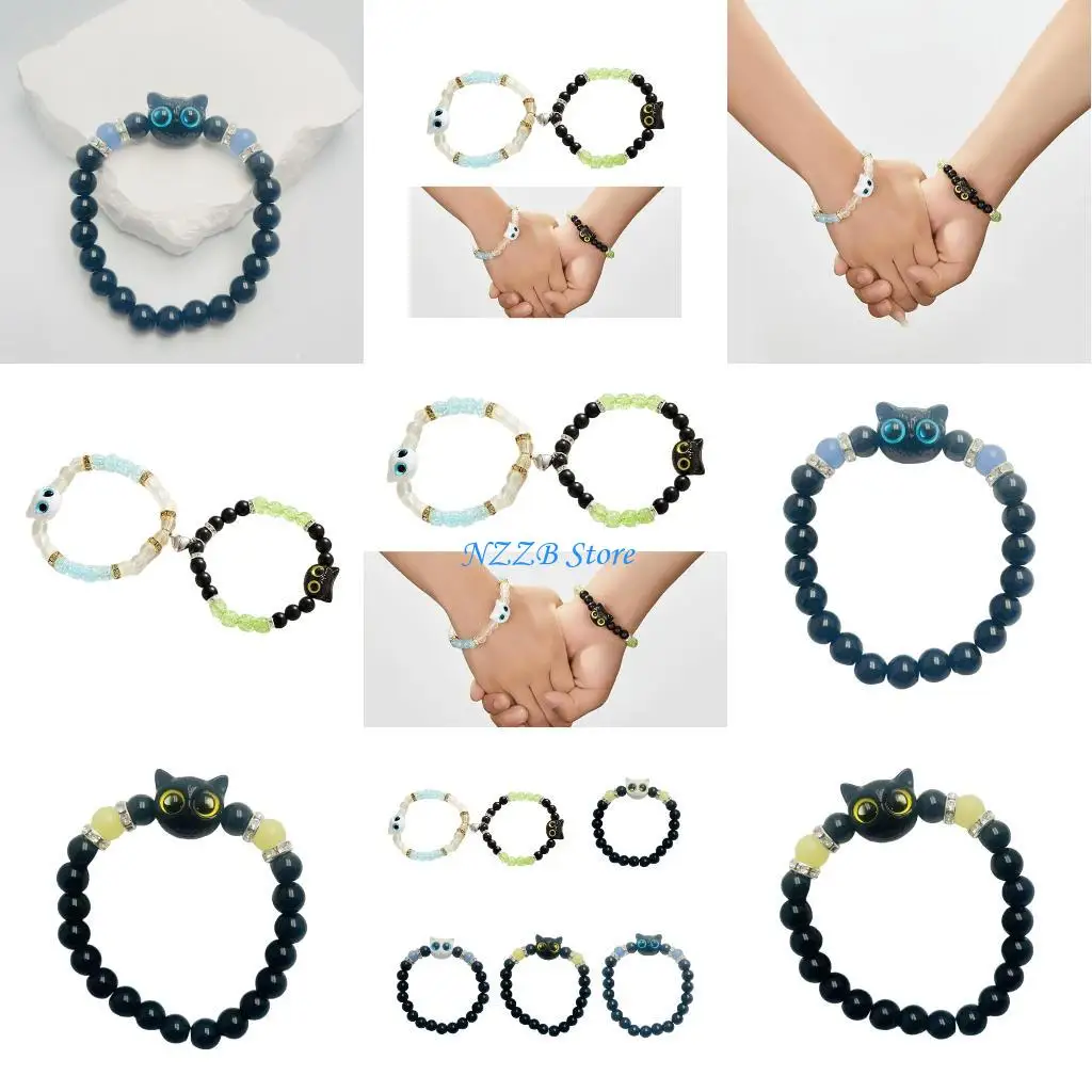 t21f-браслет-с-магнитной-застежкой-«котенок-любовник»-светящийся-в-темноте-браслет-на-запястье-модные-аксессуары-из-бисера-для