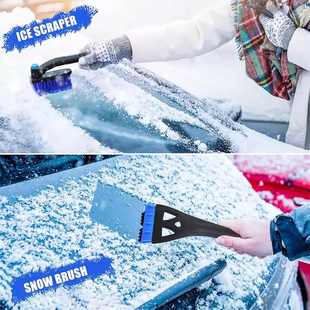 3-in-1 Retractable Car Snow Shovel & Ice Scraper - Durable ABS, Non-Electric, Perfect For Winter Defrosting & Snow Removal Cars