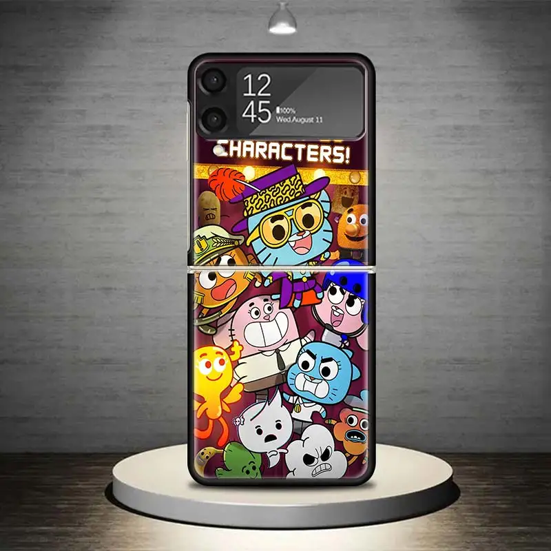 The Amazing World Gumball Phone Case For Samsung Galaxy Z Flip 6 5 4 3 5G Black Cover ZFlip6 ZFlip4 ZFlip5 ZFlip3 Coque Fundas B image 5