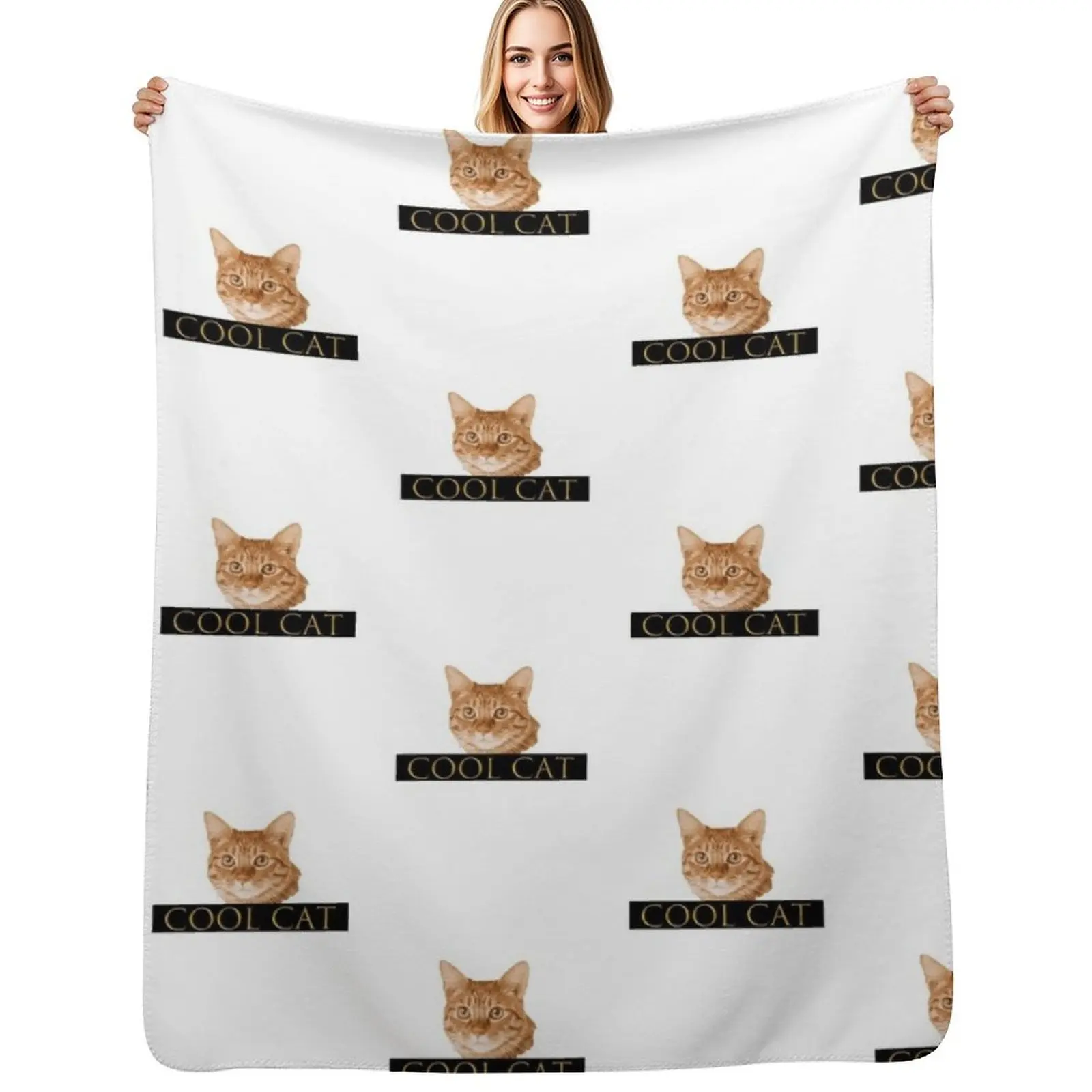 

Cool Ginger cat Throw Blanket Warm Comfortable Blanket Gift for Parents Friends