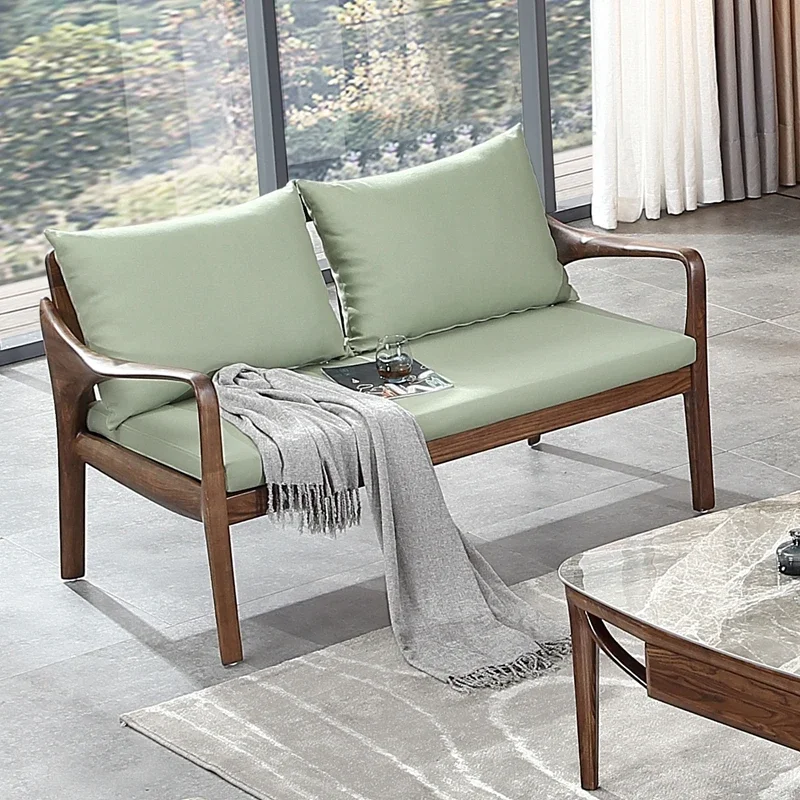 

Диван из массива дерева для гостиной зимой и летом, маленький домашний диван, современный простой импортный диван из черного дерева