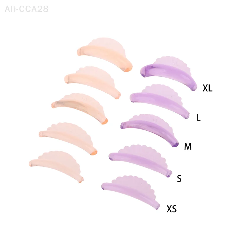 5 Par Silikonowych Podkładek do Trwałej na Rzęsy Typu C, Samoprzylepne Wałeczki do Rzęs, Osłonki do Liftingu, Akcesoria do Podkręcania Rzęs 3D, Narzędzia do Makijażu