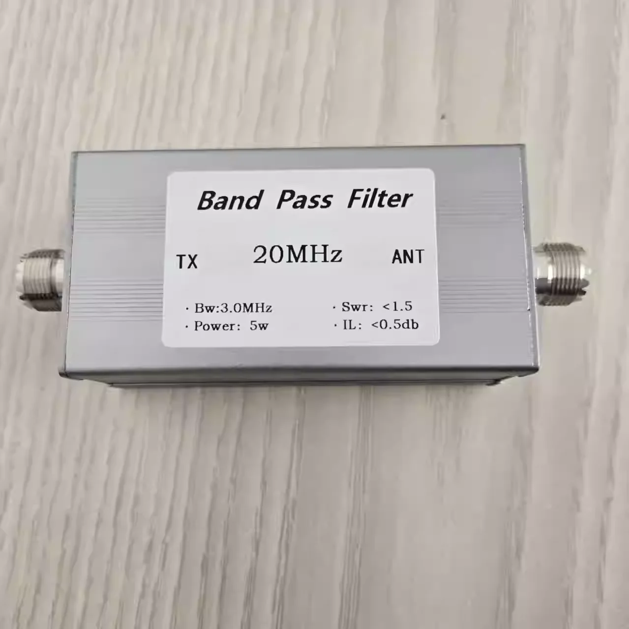 20MHz Reception use Bandpass Filter BPF 5W M Mother Seat