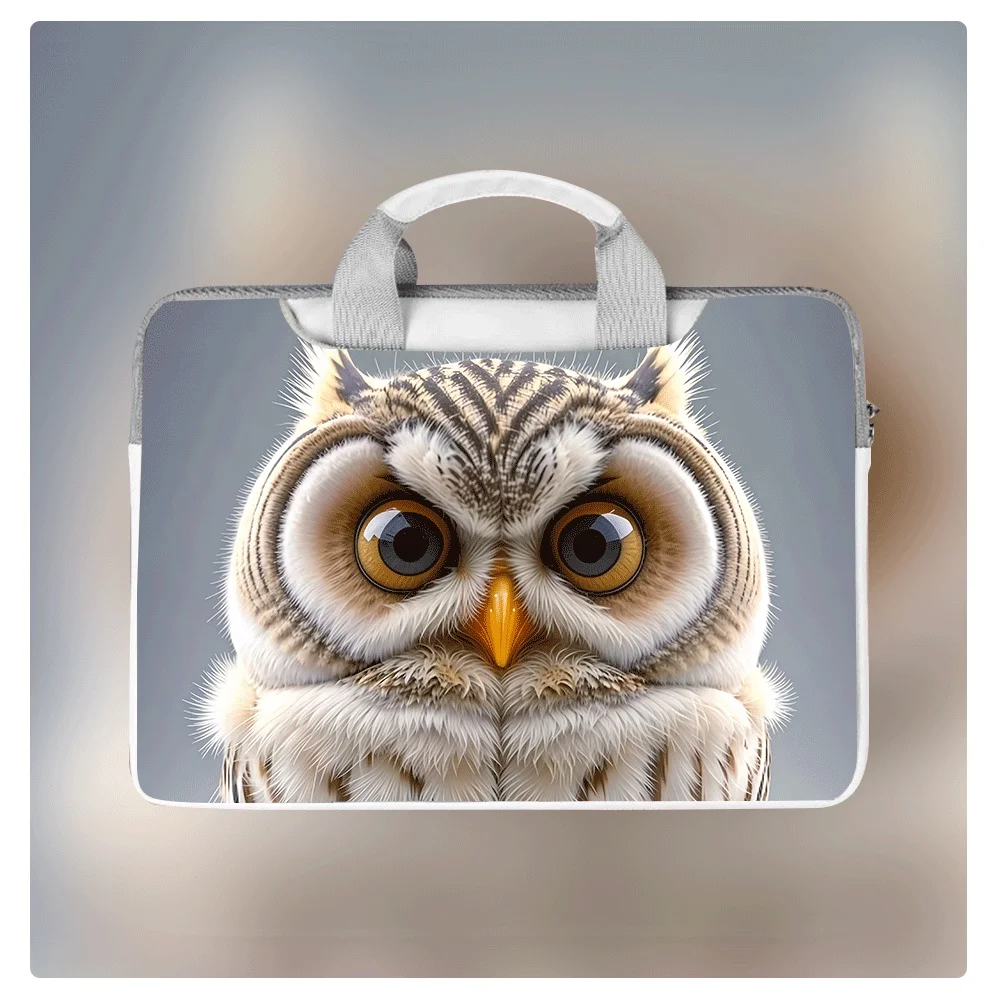 

Сумка для ноутбука с милым принтом совы, портативная сумка-портфель через плечо, подходит для планшетов Apple 14, 12, 13, 15, 16 дюймов, праздничный подарок