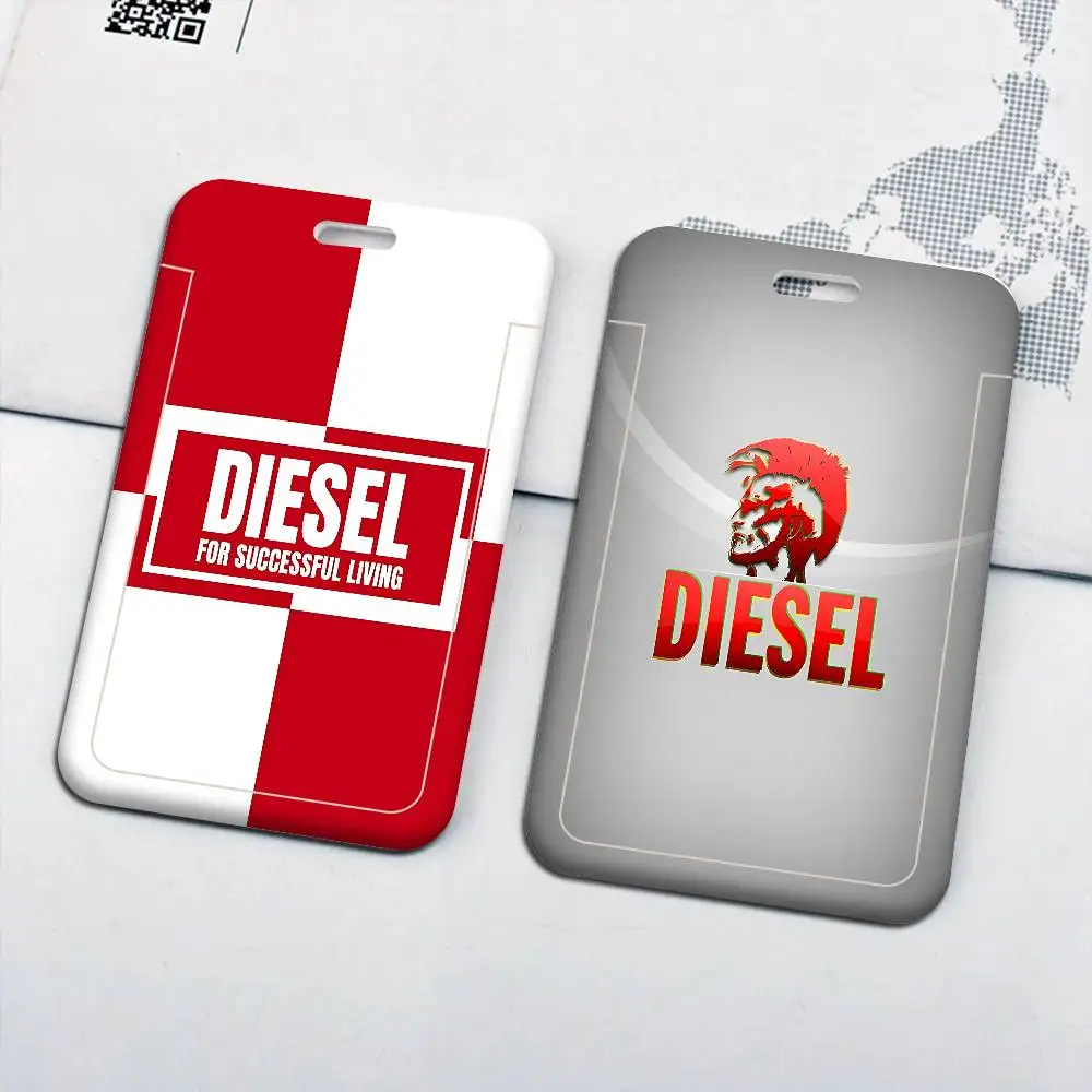 Luxury D-diesel-l LOGO Working Bank Credit Card Holders with Long Lanyard Employee Name ID Card Cover Holder Nurse Accessories
