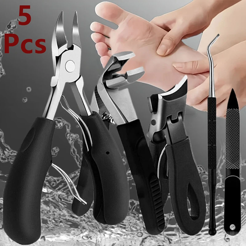 

1/5Pcs Nail Clipper Set For Par Ingrown Toenail Podiatry Correction Nippers Pedicure Tool Manicure Knife Dead Skin Scissors