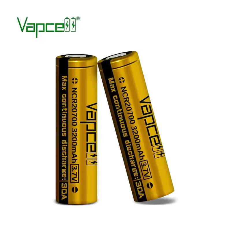 Batería Original Vapcell NCR 20700, pila recargable de iones de litio 3200, capacidad de 3,7 mAh, 30A, 20700 V, para juguetes, UAV