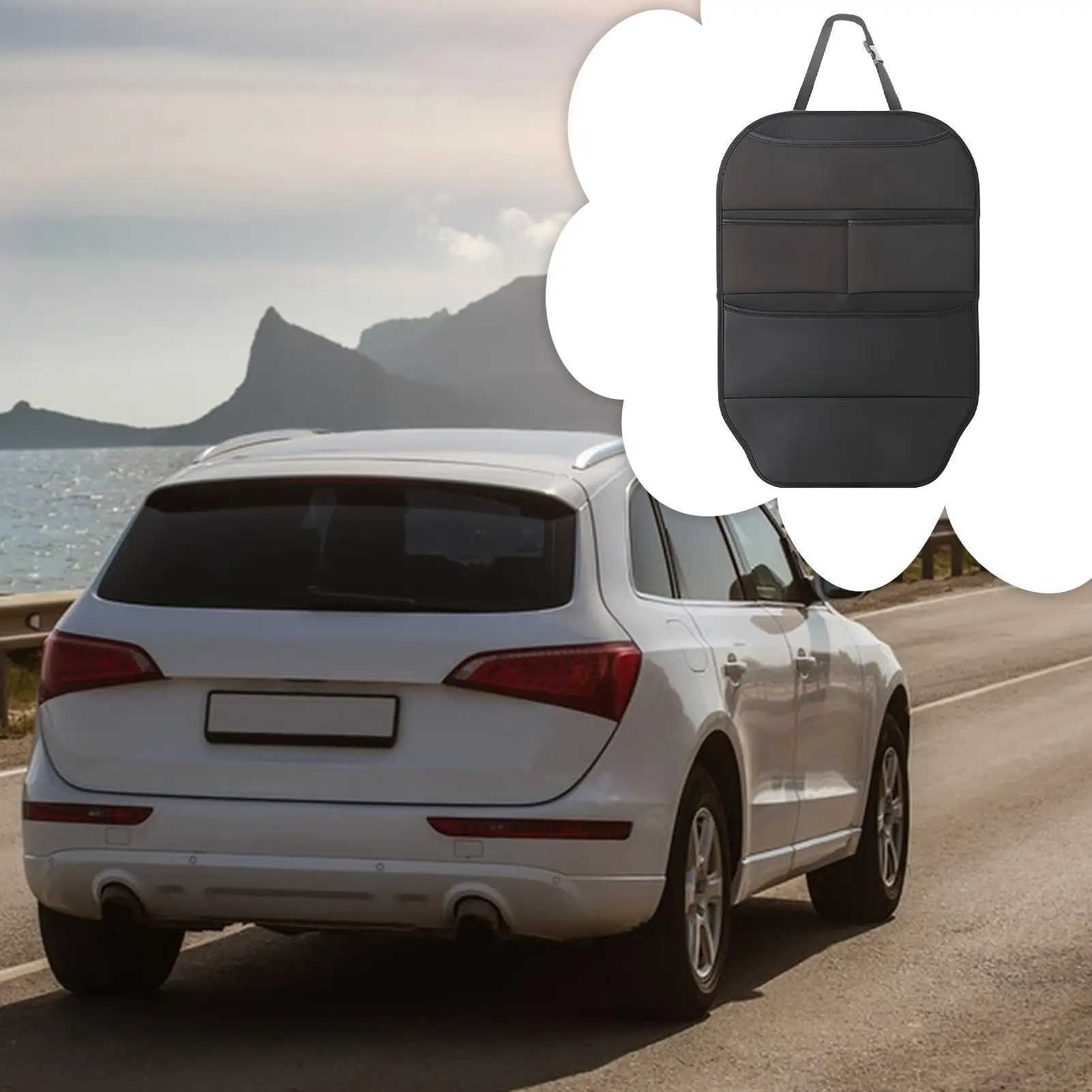 

Органайзер для автомобильного сиденья, органайзер для хранения на заднем сиденье из искусственной кожи с несколькими карманами, органайзеры на заднее сиденье и хранилище для детей, путешествий, домашних животных