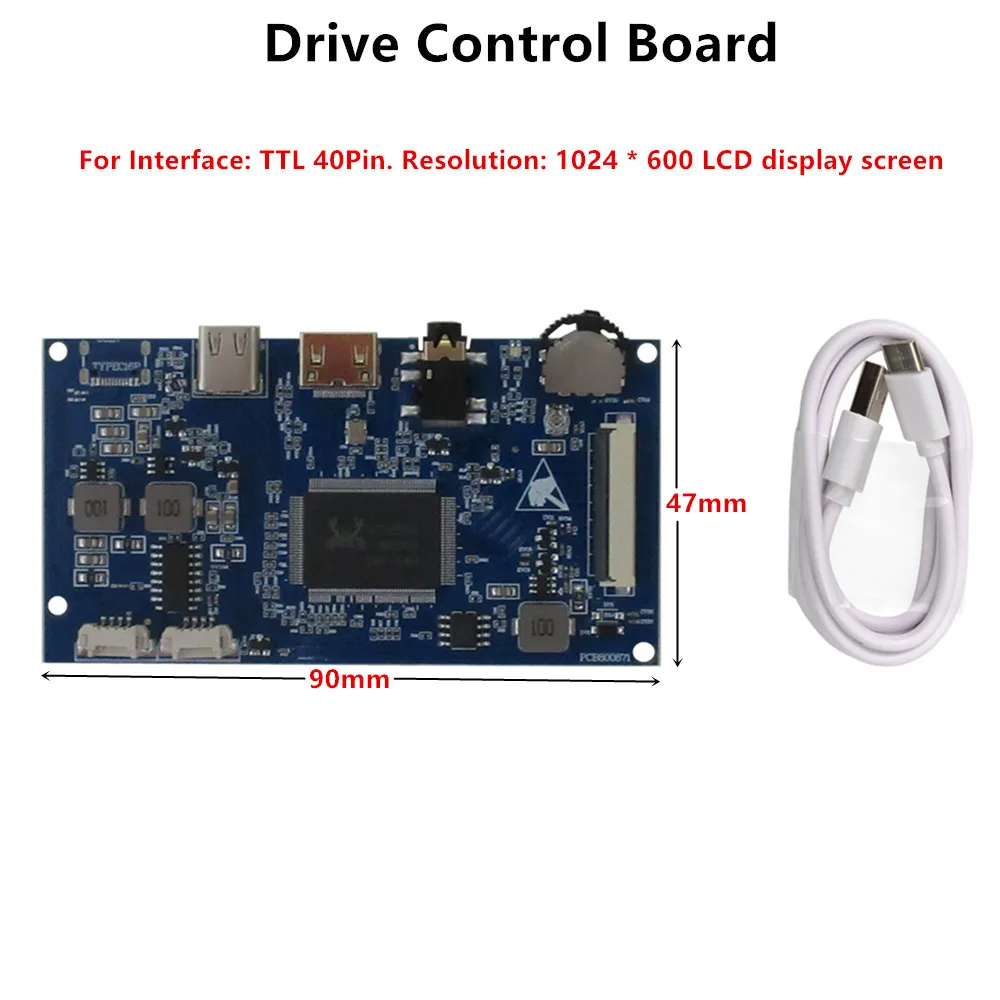 Imagem -05 - Polegada Zj080na08a Tela Lcd Portátil Universal Faça Você Mesmo Tipo-c Mini Placa de Controle de Driver Hdmi Raspberry pi Monitor de pc 8