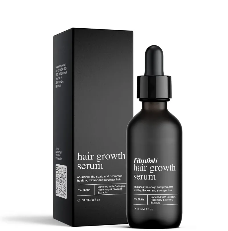 5% Biotin Infused Hair Serum with Natural Ginseng and Rosemary Extract Supply Rich Nutrients To Hair Follicles Relieve Dry
