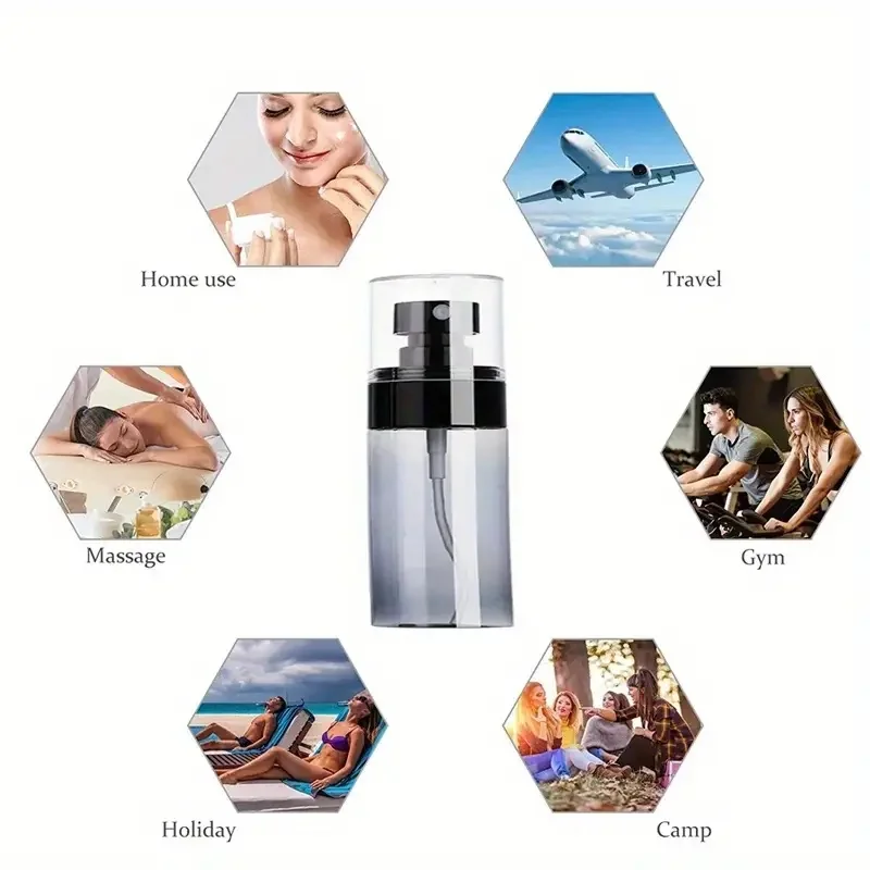3/5 個超微細アトマイザースプレーボトル再利用可能な香水空の容器ポータブルエッセンシャルオイルアルコールメイク