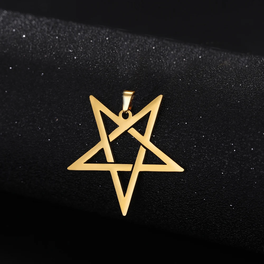 Dawapara faza księżyca Pentagram konstelacje wisiorek Wiccan Pagan magiczny Amulet Charms ze stali nierdzewnej do tworzenia biżuterii