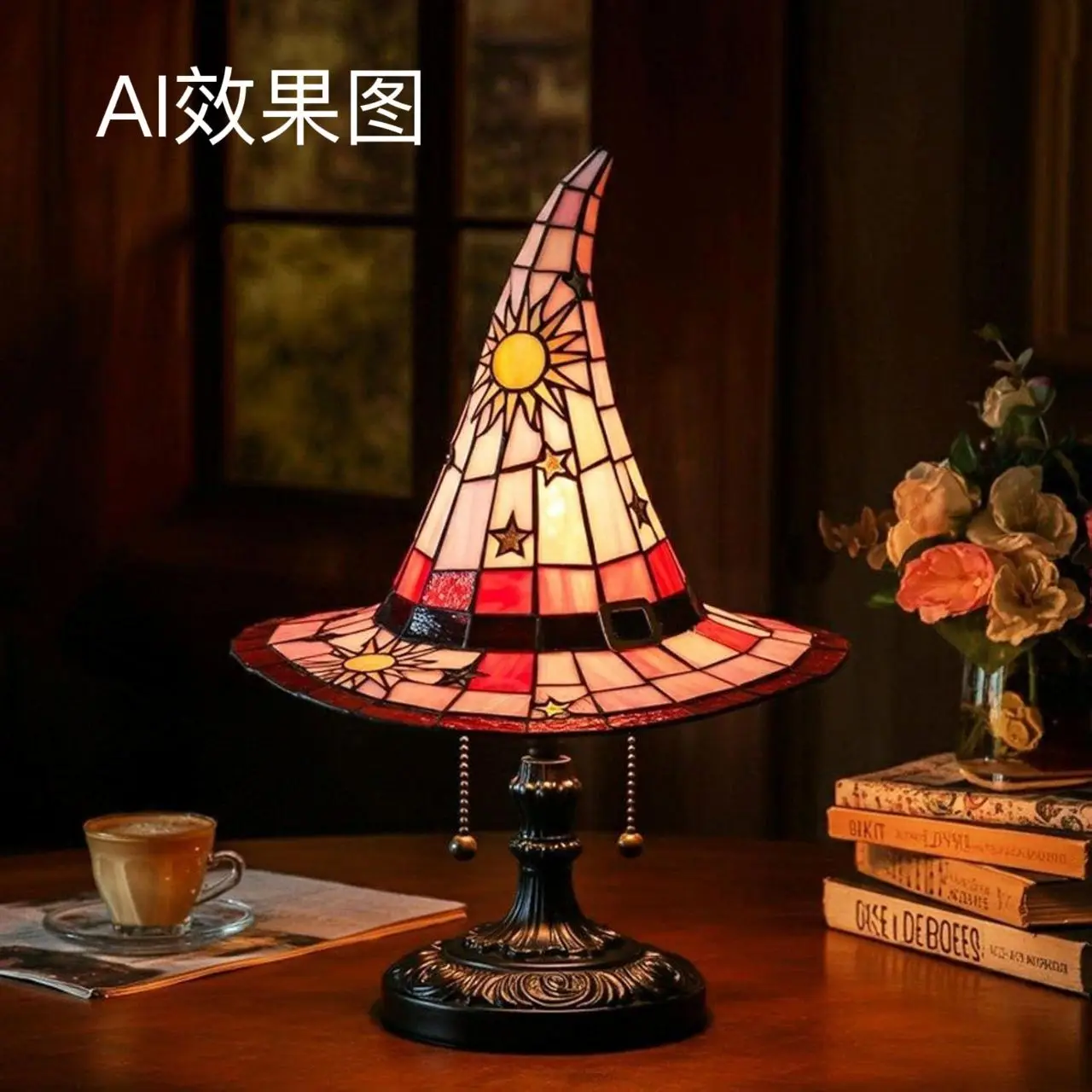 

Креативная настольная лампа, красочная шляпа ведьмы, лампа допамина, украшение для рабочего стола, USB-порт, лампа мастерства, украшение