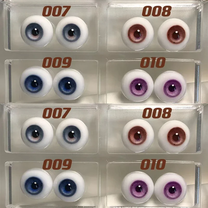 New Doll's Eyes 12/14/16/18mm for 1/4 1/6 1/8 Bjd Doll Ob11 Realistic Human Stereoscopic Plaster Eyeball Toy Doll Accessories