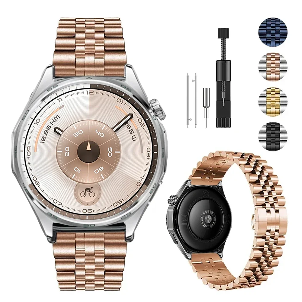 22 مللي متر معدن الفولاذ المقاوم للصدأ حزام لهواوي ساعة GT6/5 برو GT6/5 46 مللي متر الراقية سوار معصمه هواوي ساعة 5 4 46 مللي متر Correa #3