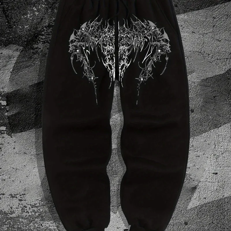 

Gothic Dark Style Men's Outdoor Leisure Running Pants for Autumn and Winter, Suitable for Both Men and Women