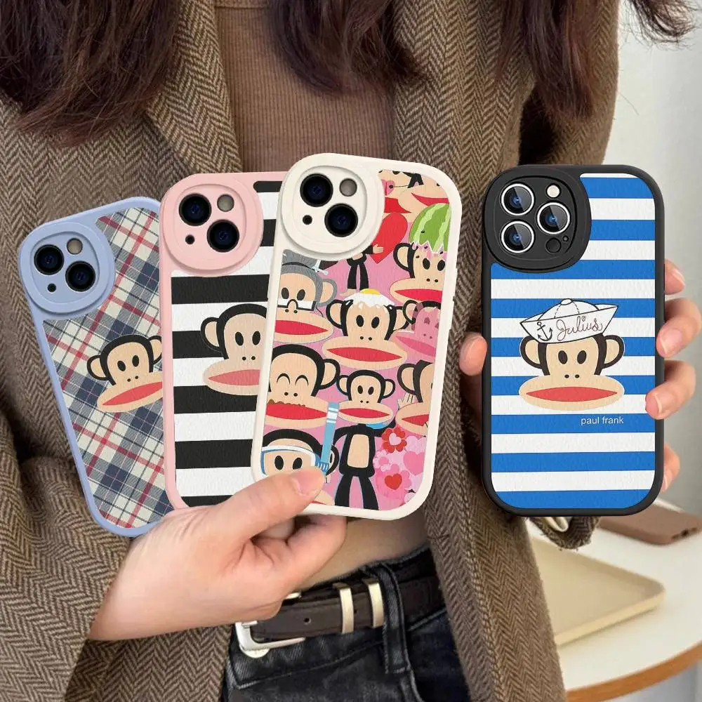 

Famous Luxurious P-Paul F-Frank Leather Phone Case For IPhone 15 14 13 Pro Max 12 11 16 Plus Phone Cover