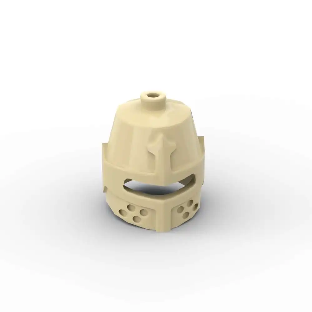 

MOC 10PCS Part Bricks 89520 Headgear Helmet Castle Building Blocks Set Closed With Eye Slit Educational Toys Kids Birthday Gifts