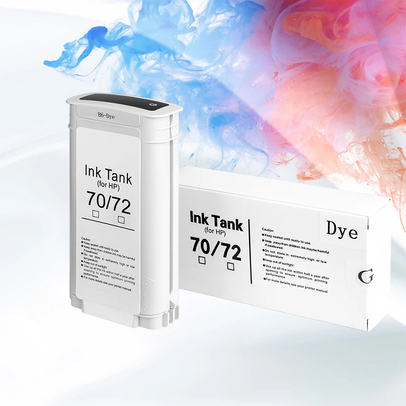 130ml HP72 Ink Cartridge With Dye Ink Compatible For HP 72 T770 T790 T1120 T1200 T1300 T620 T610 T1100 T2300 Printer