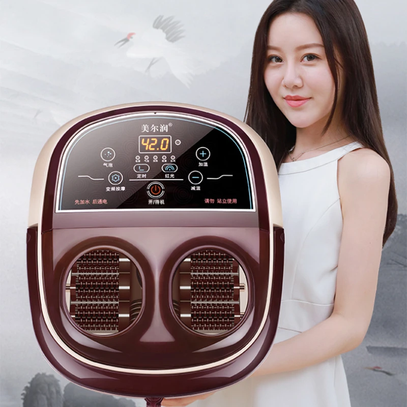 

Luxurious Heated Foot Bath Constant Temperature Bubble Spa feet Comfort DeviceAutomatic Roller Massage