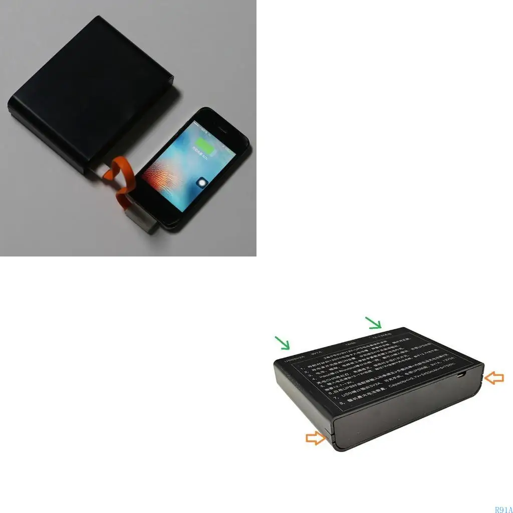 

Литий-ионный аккумулятор R91A для светодиодной ленты 12 В/5 В USB-аккумулятор с двойным выходом