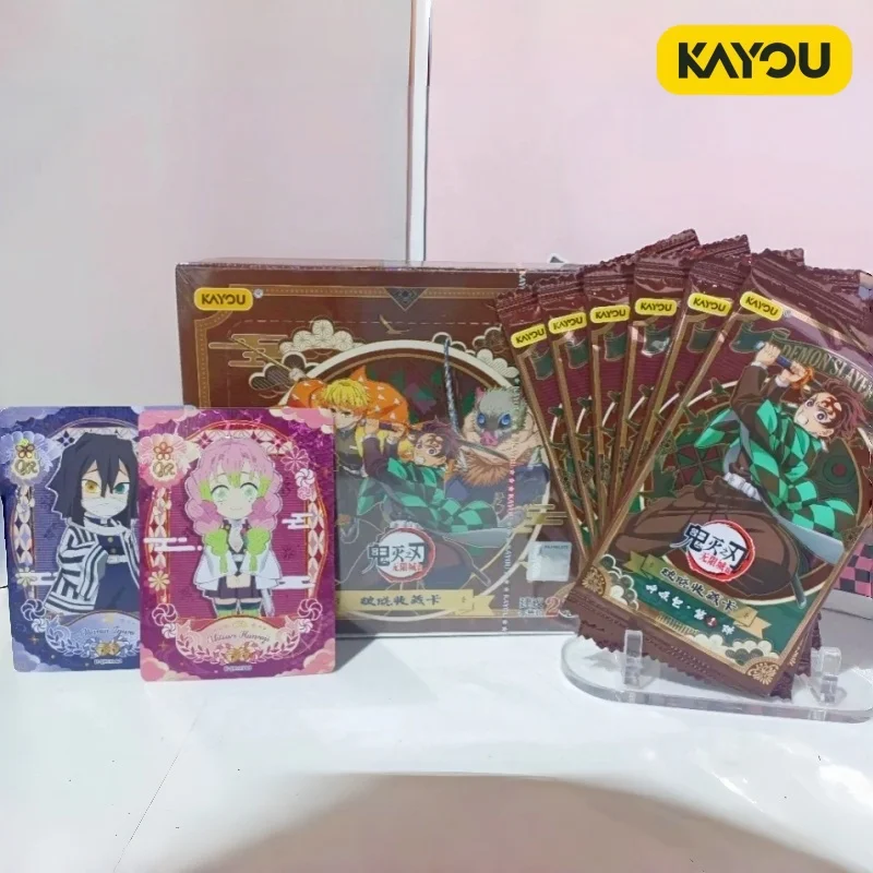Kayou Genuine Demon Slayer Kimetsu No Yaiba Daybreak Breath Booster Pack TCG Trading Cards Anime Collectible Hobby Gift for Fans