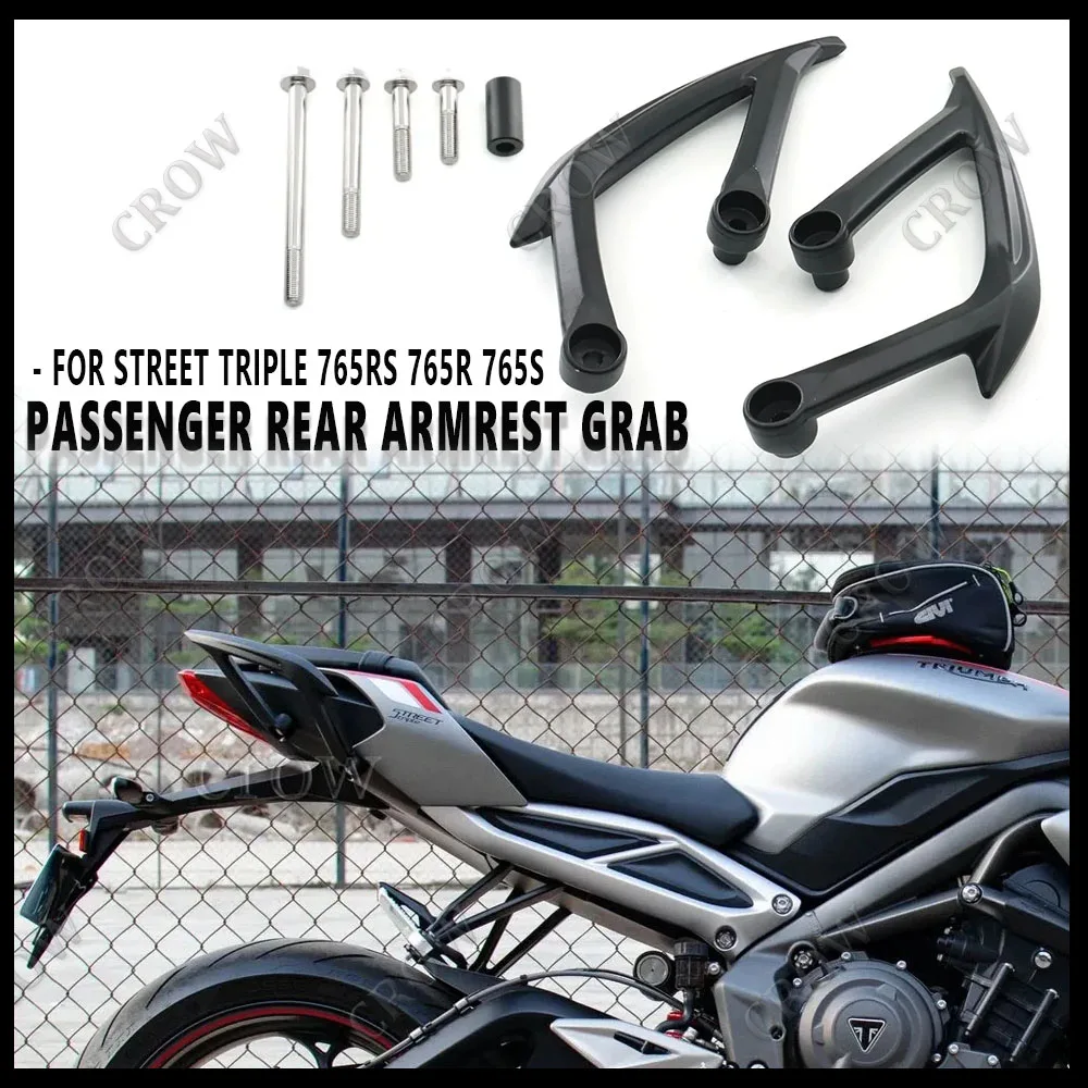 

For Triumph Street Triple 765RS 765R 765S Motorcycle Passenger Rear Armrest Grab Handle Seat Hand Handle Grab Bar