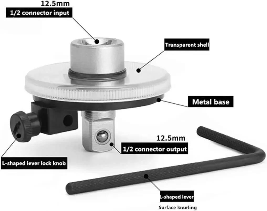 Dial Torque Wrench Torquemeter Automotive Hand Tool Auto Service Garage Equipment Calibrated In Degrees - Pro Torque Tool view 5