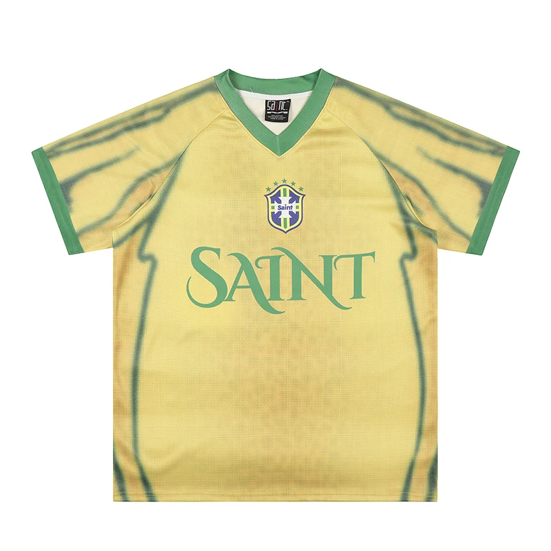 SAINT T-shirt Summer Men Women Versatile Jerseys Street Hip-hop Style Sports Short-sleeved Tee Shirts
