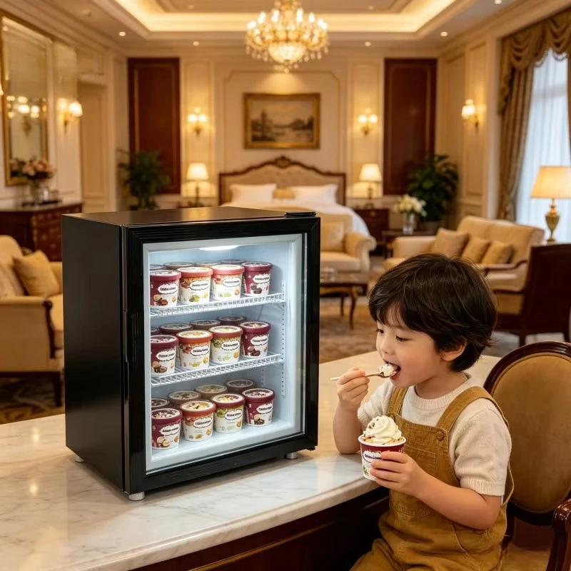 Fashion Trend Countertop Ice Cream Freezer -18℃To -25℃ Small Ice Cream Display Freezer Glass Door Gelato Worktop Freezer
